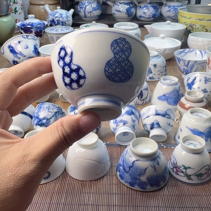 青花瓷器杯子茶具