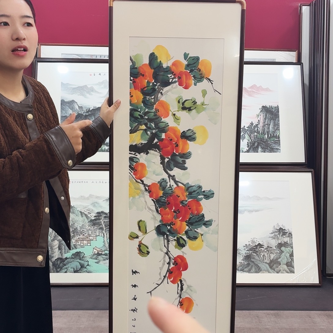 国画手绘作品160-45尺寸