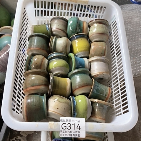 紫砂花盆314微瑕品口径3到4左右