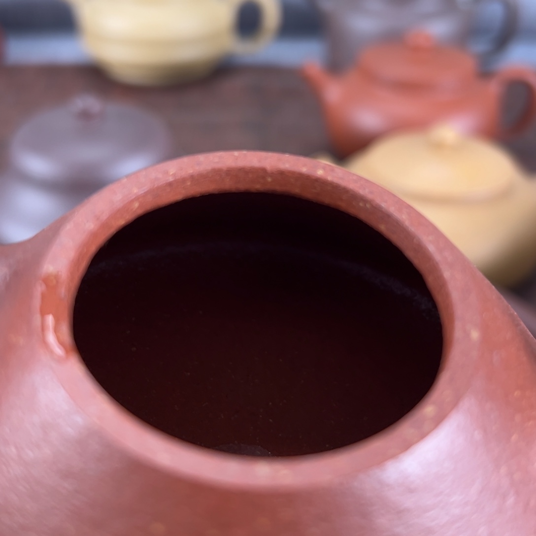 紫砂茶壶^***.纯红微瑕