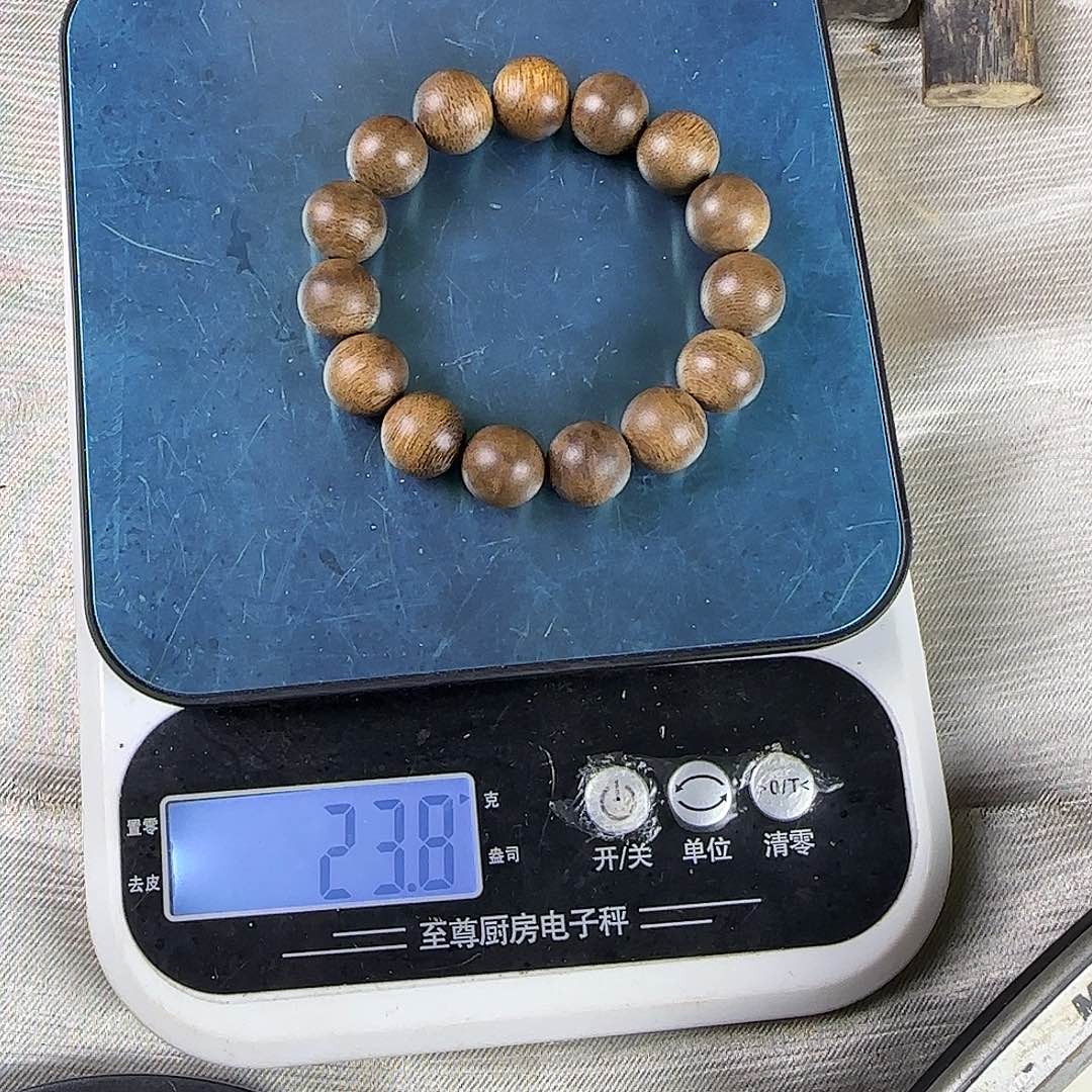 沉香木手串奇楠沉香菩萨奇14圆珠收藏级23克多样性发一