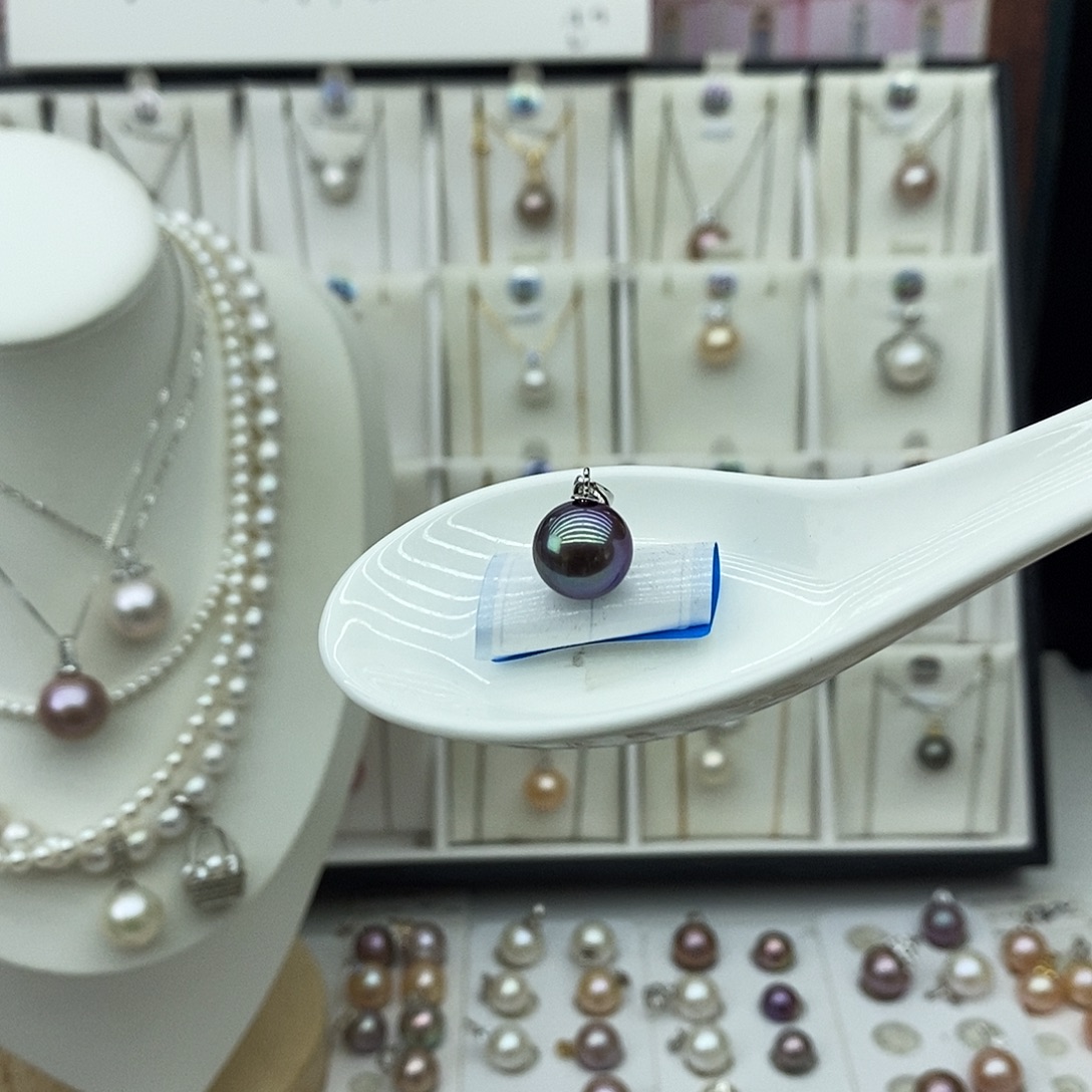 淡水珍珠不带链子银S925镶嵌
