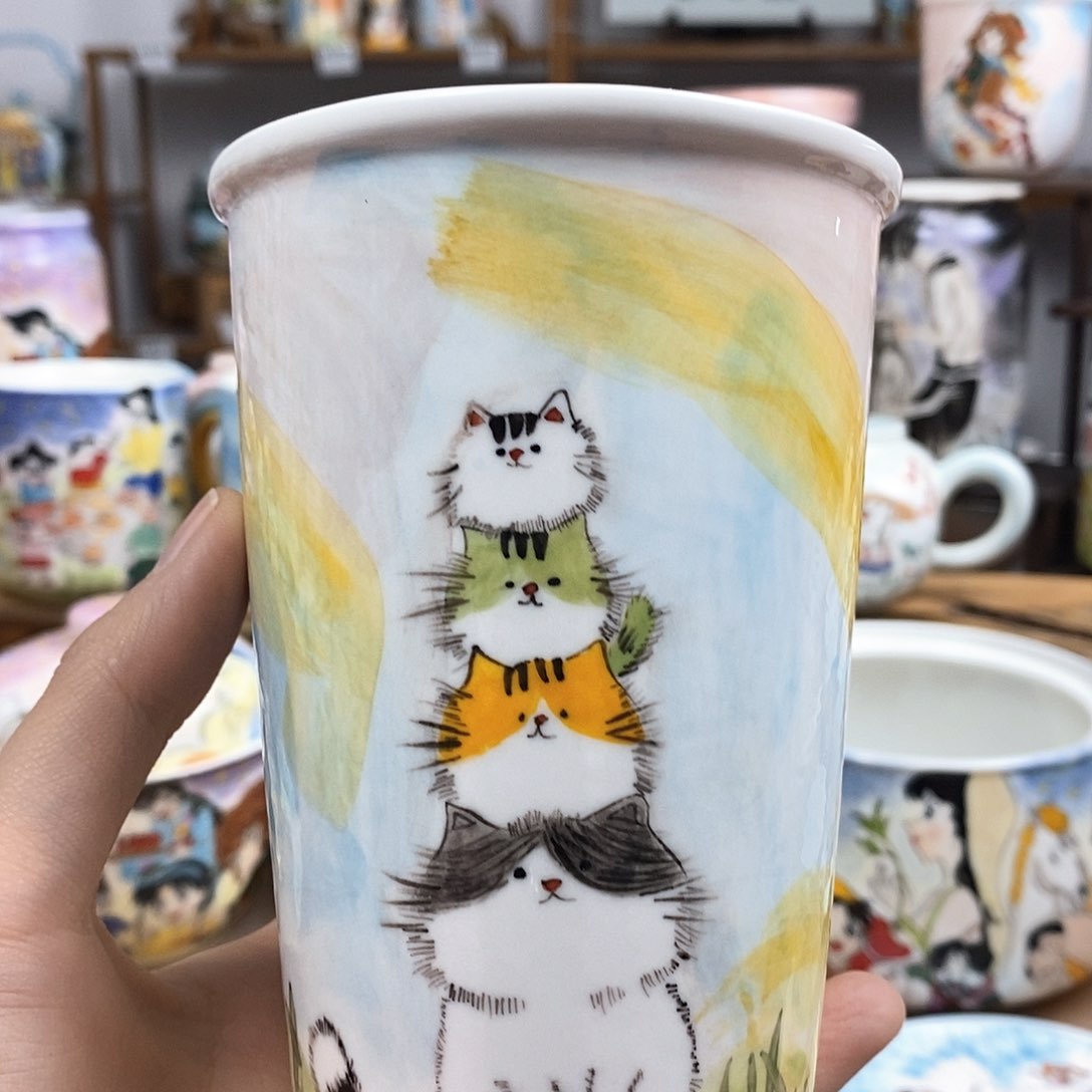 杯景德镇手绘陶瓷