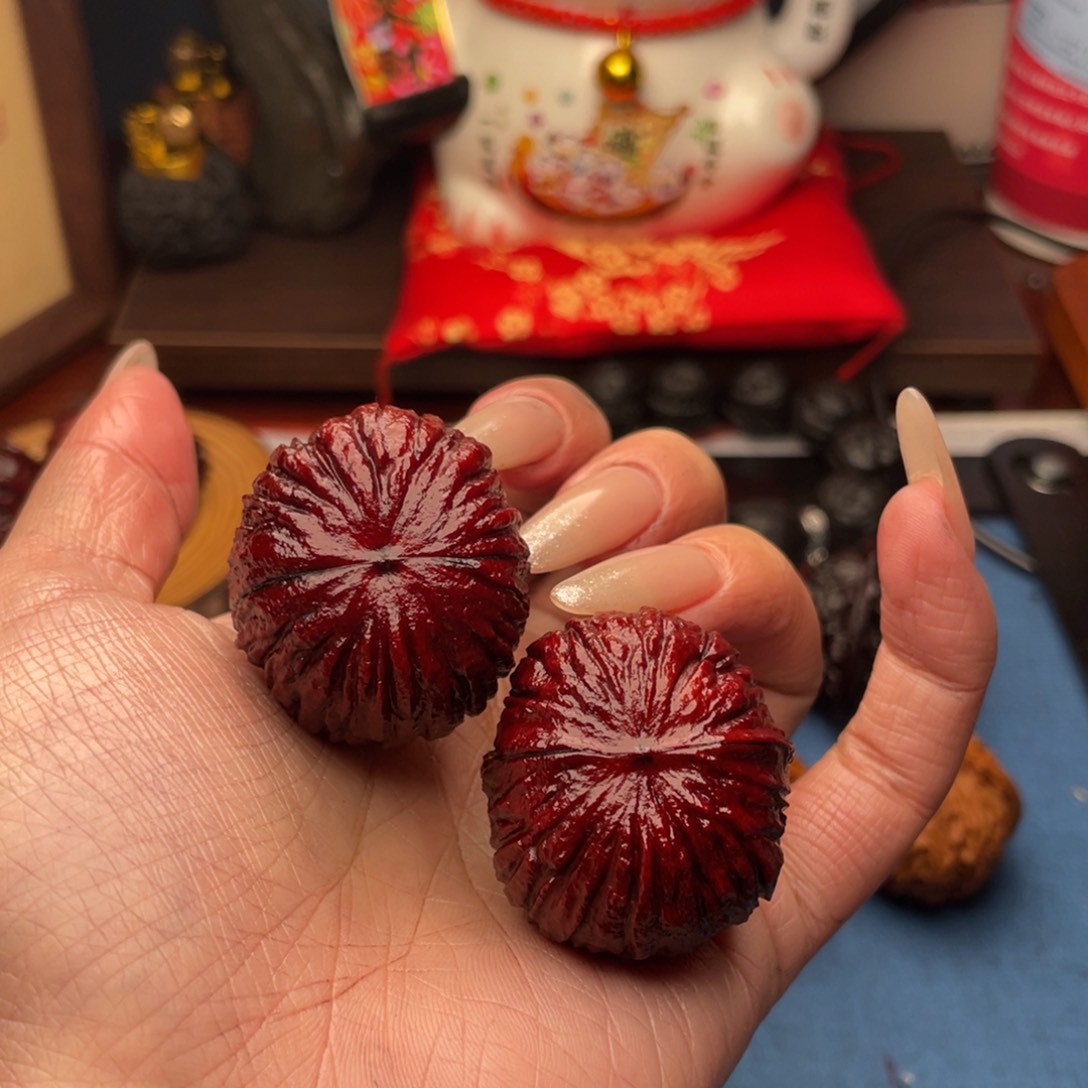 吊坠文玩核桃焰彩猴头