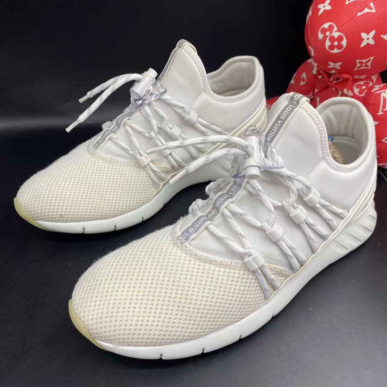 95新 LouisVuitton/路易威登 白色美洲杯限定运动鞋41欧码lz179