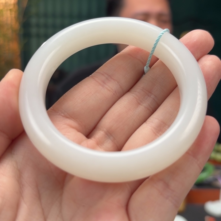 和田玉手镯55未镶嵌ˉ****_