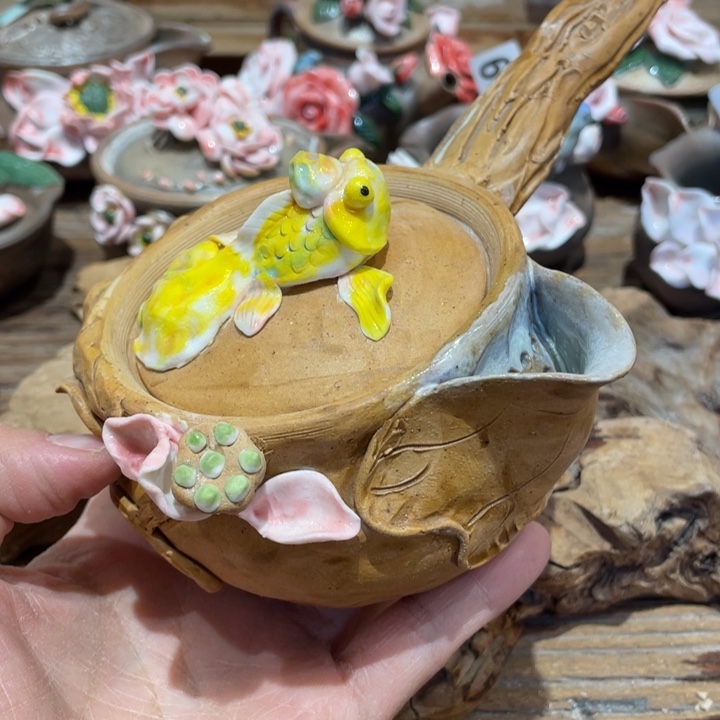 手工制作陶瓷茶具茶杯青蛙