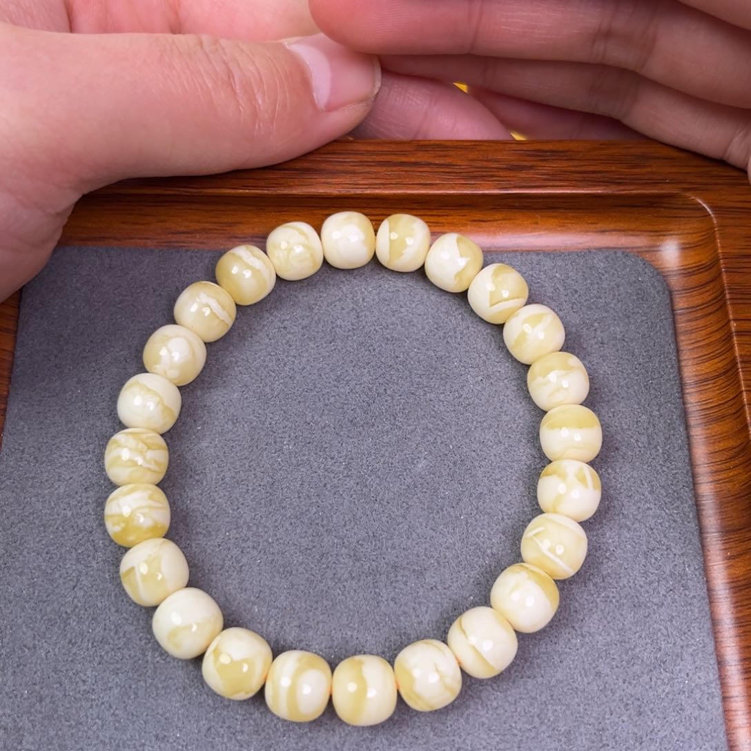 琥珀颈饰未镶嵌蜜蜡手串