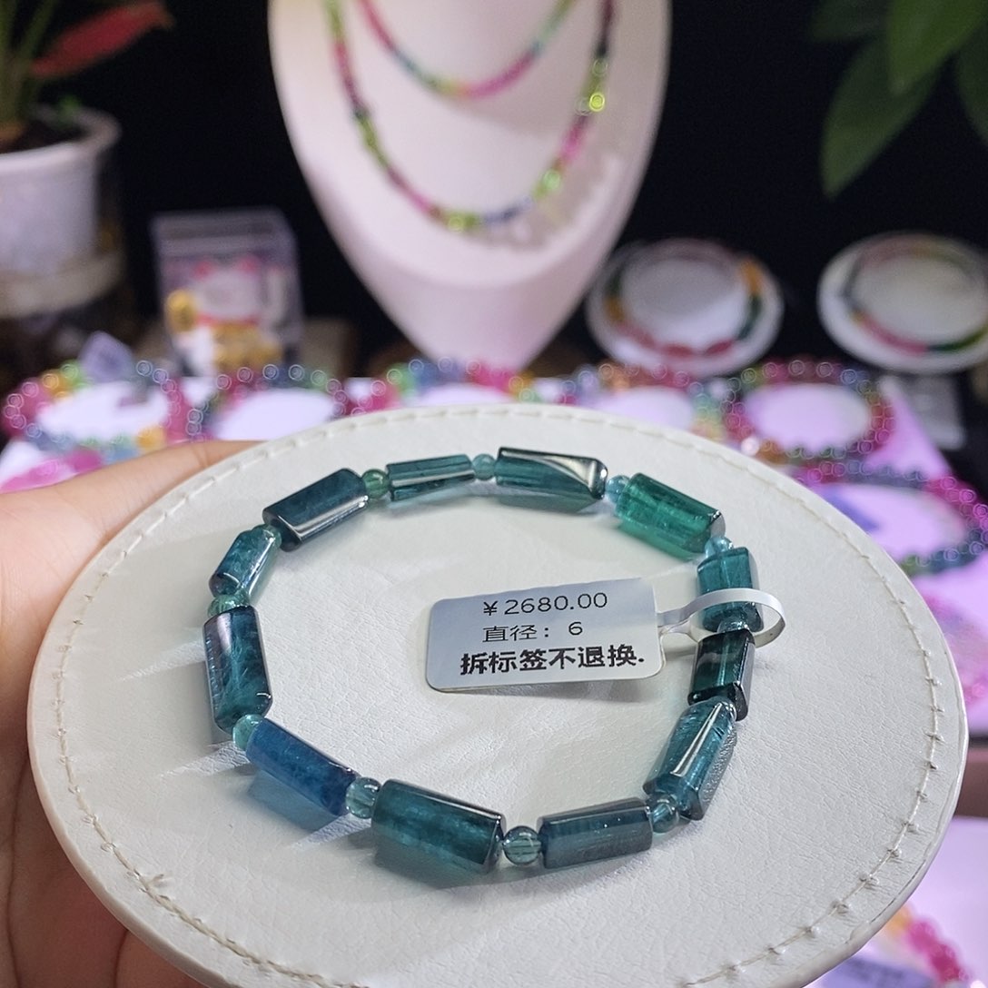 未镶嵌手链碧玺自**.方糖