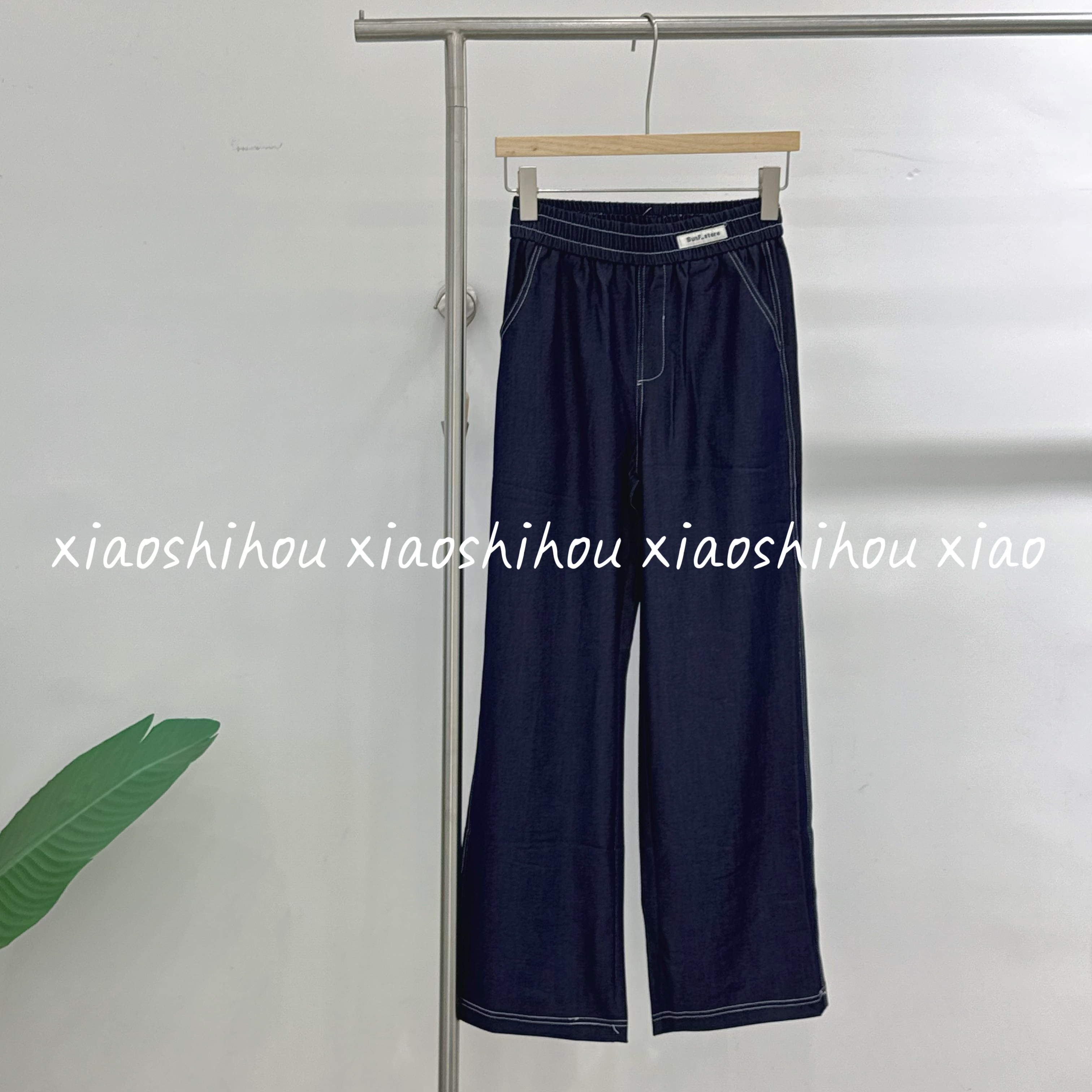 小时候女装店橡皮筋小标冰丝阔腿休闲裤2291