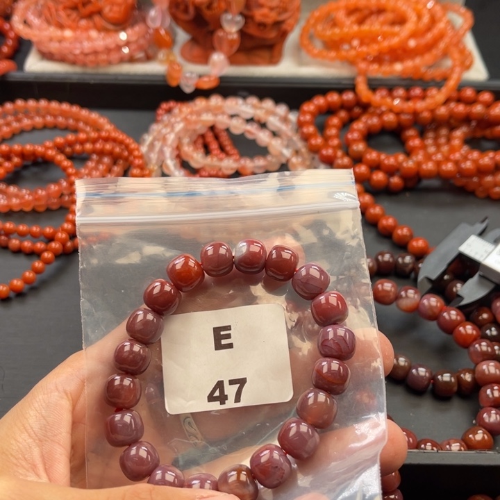 南红玛瑙未镶嵌多样性发货默认微瑕称重11mm