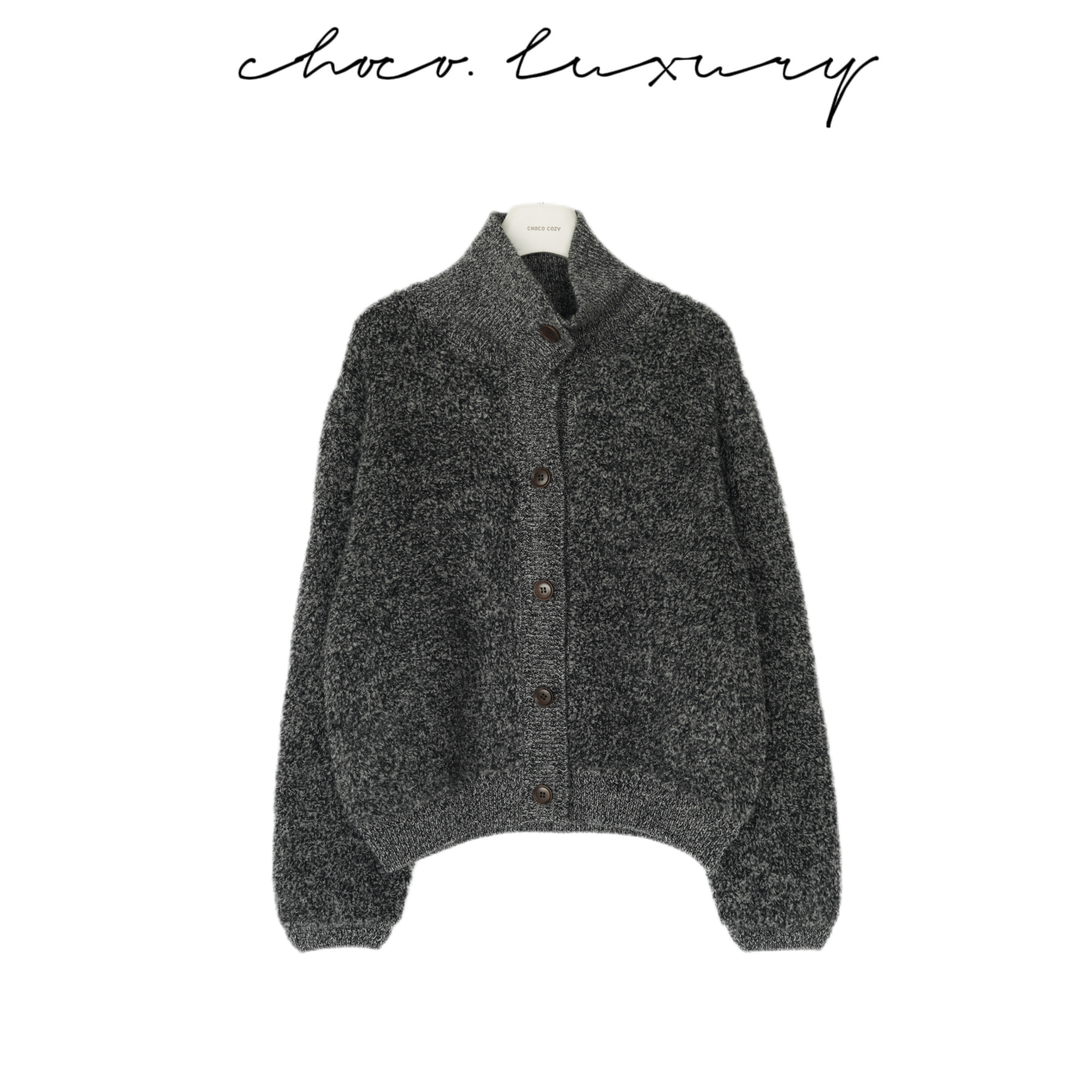 CHOCO【比弗利】100%绵羊毛 羊圈毛 温暖厚实 纽扣外套 C1393