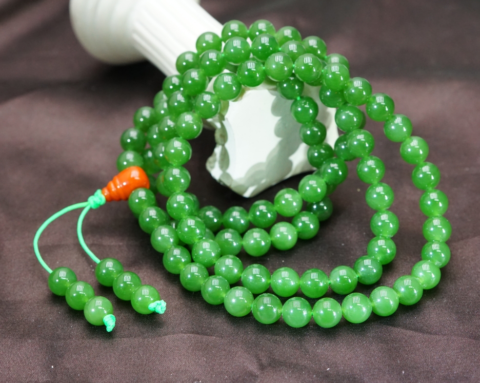 和田玉碧玉项链7.5+ DT010712