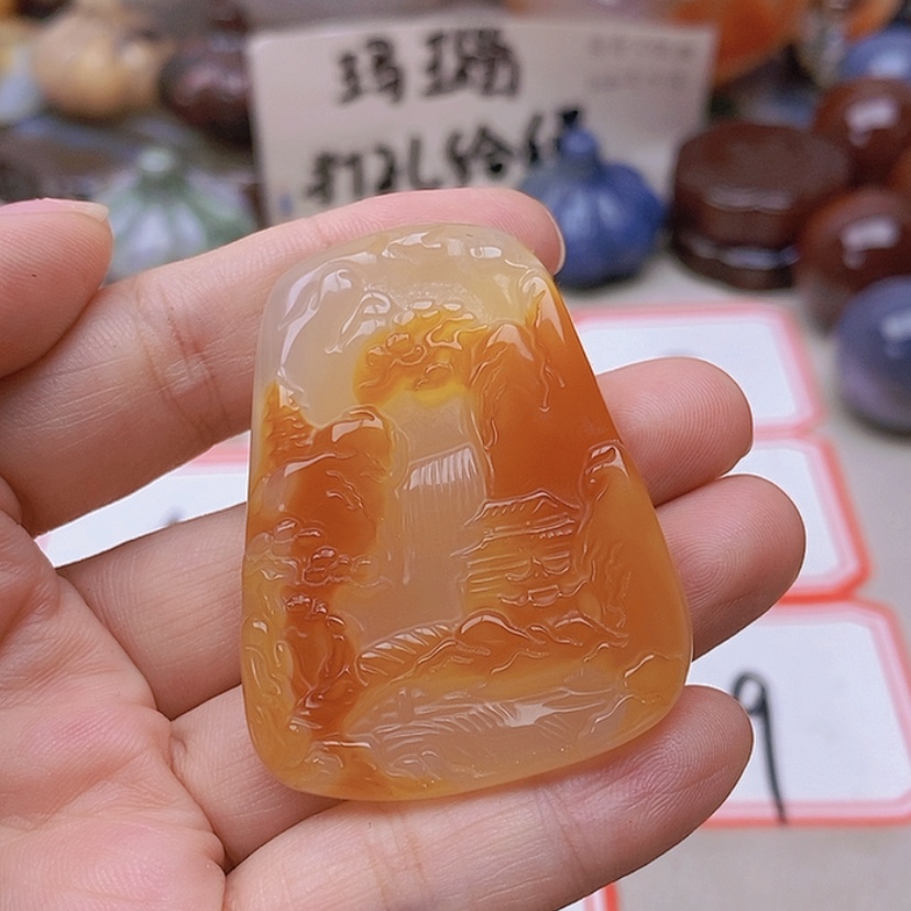 【闪购商品】未镶嵌玛瑙/玉髓珠宝半成品蔡*