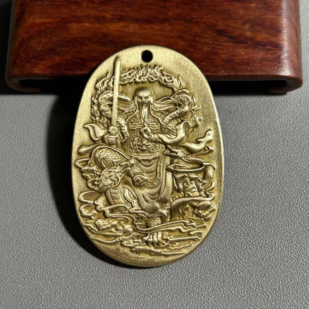 现代工艺品，紫薇讳吊牌，黄铜