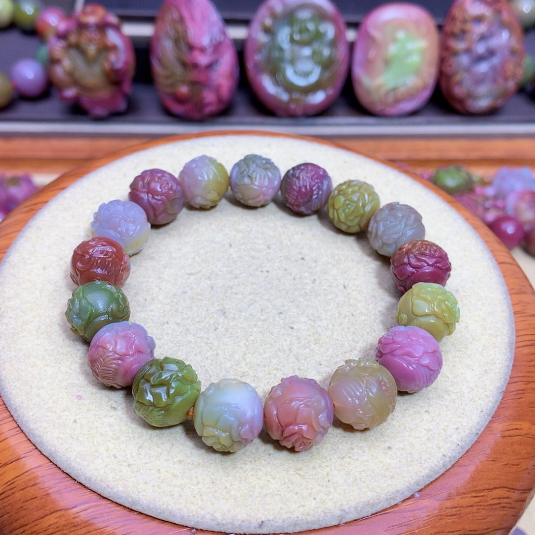 玛瑙手链未镶嵌盐源