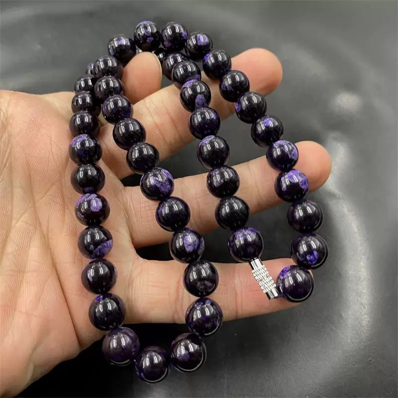 【天意珠宝阁】甄选优质紫俱来玛瑙妈妈链卡10mm左右