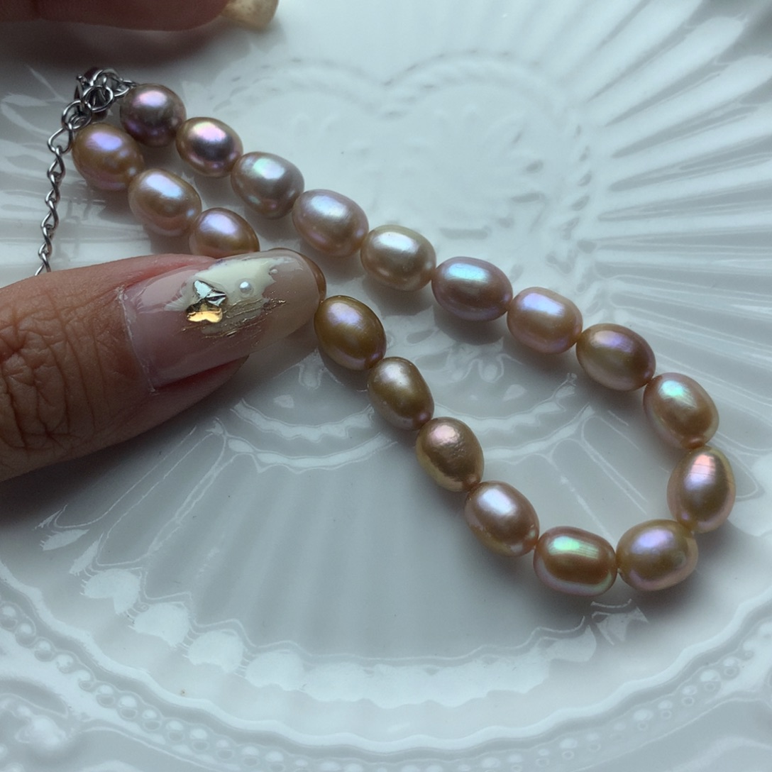 淡水珍珠7-8未镶嵌w93手链