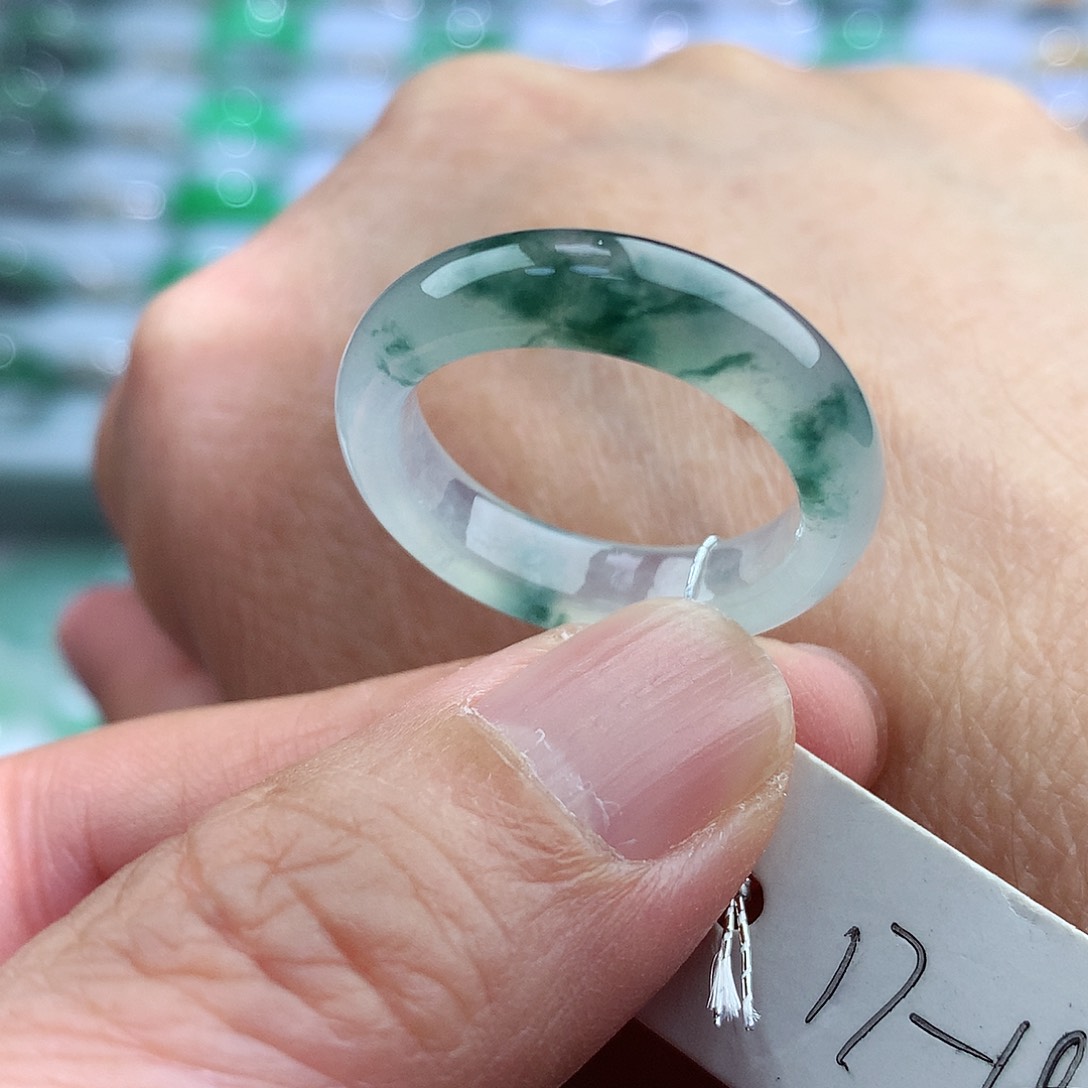 未镶嵌戒指翡翠17-18号