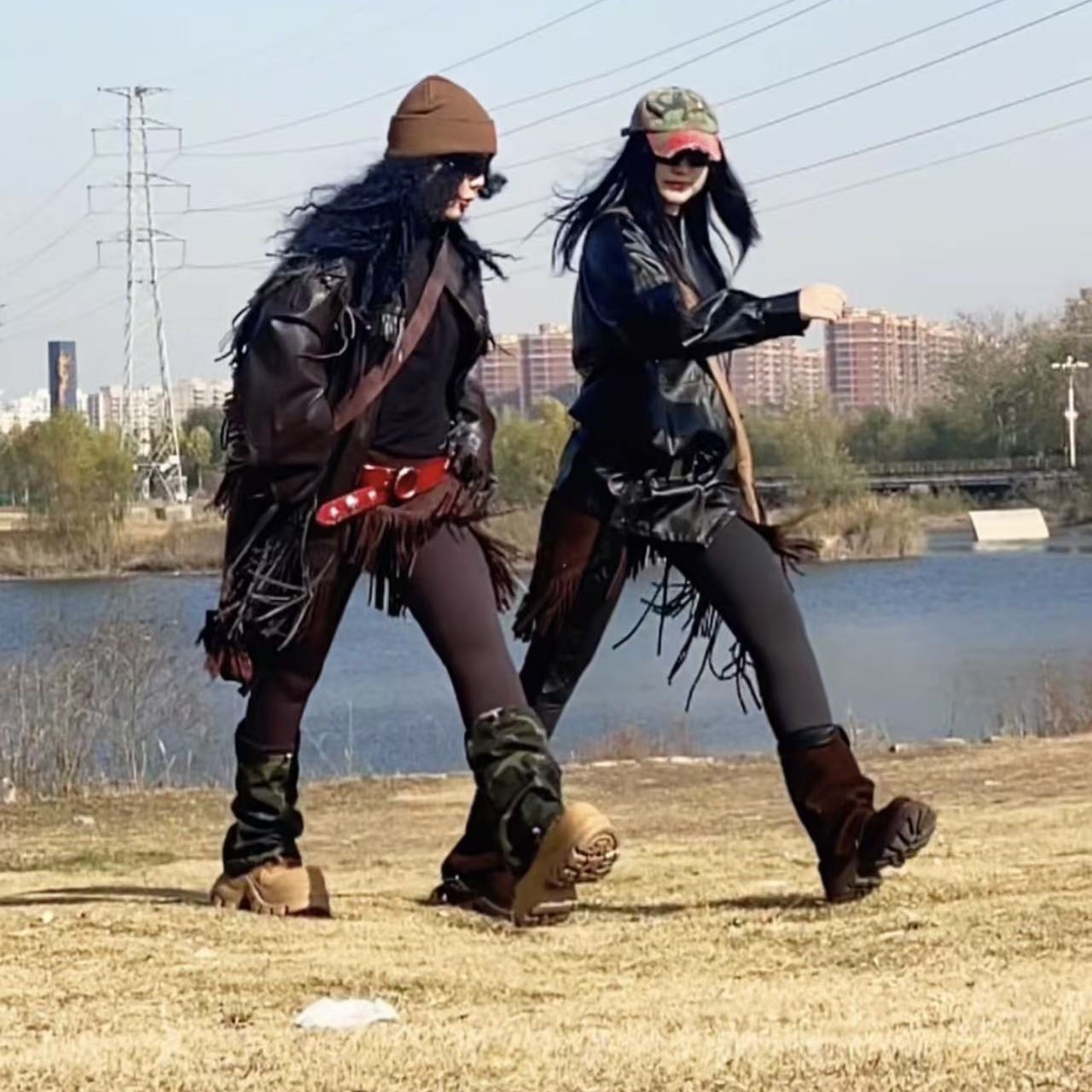 新款高端定制复合绒外穿保暖打底裤