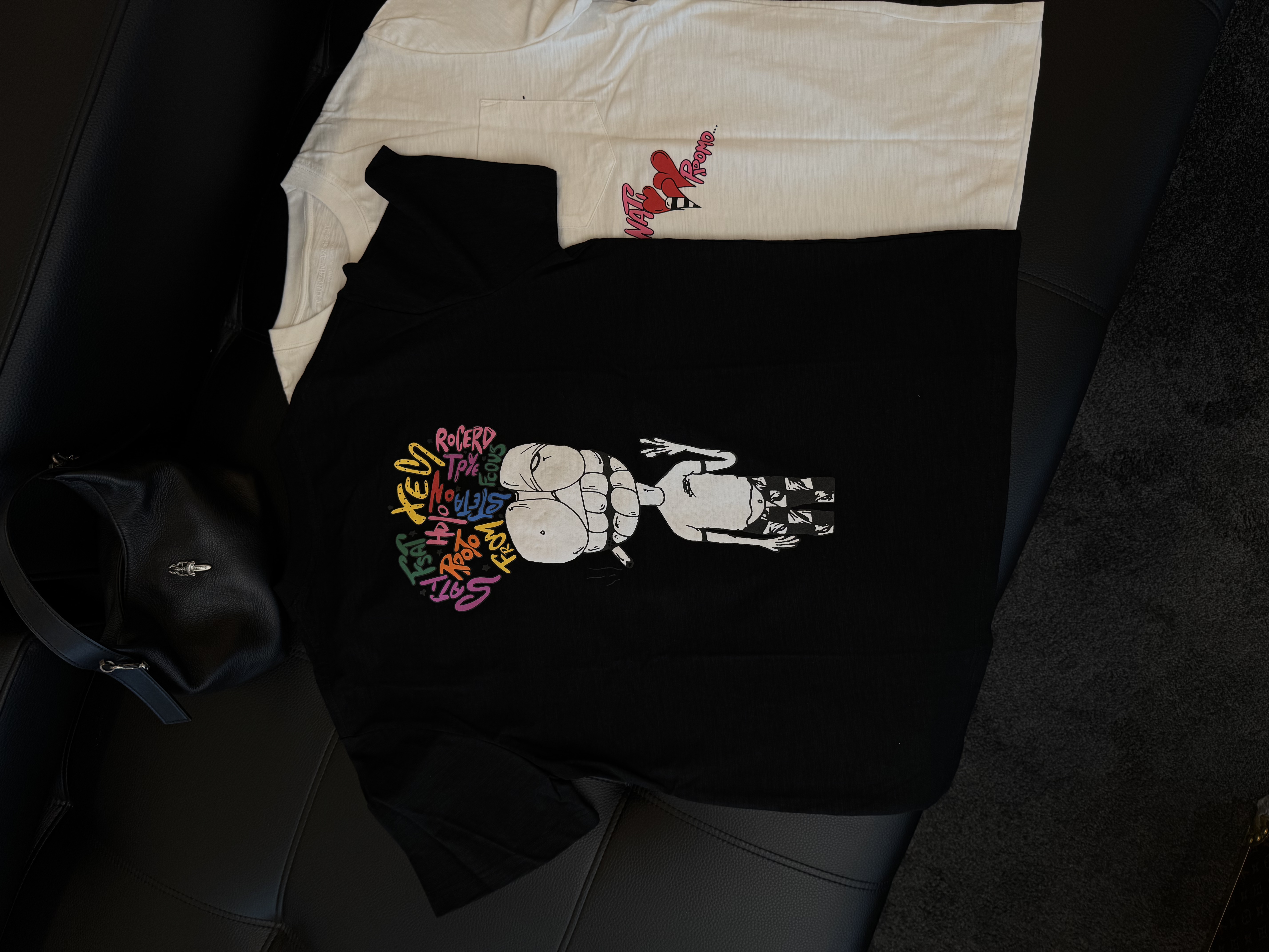 Rebornmoi【vivi老板娘】重工印花短袖(男女同款)TX394