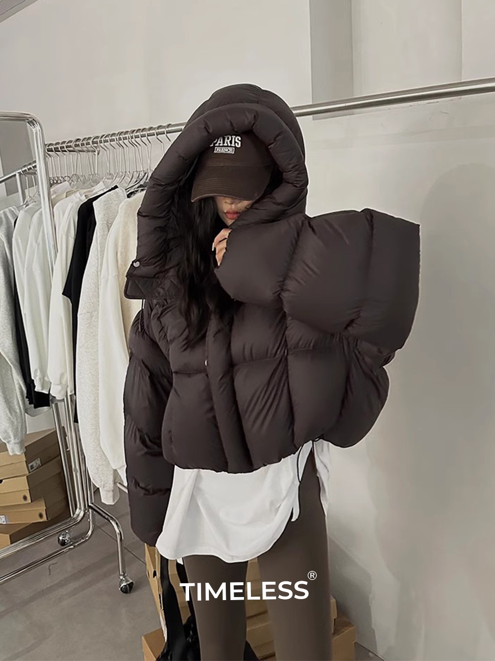 TIMELESS·【肯豆风】2025冬季美式泡芙棉服小个子短款外套面包服女