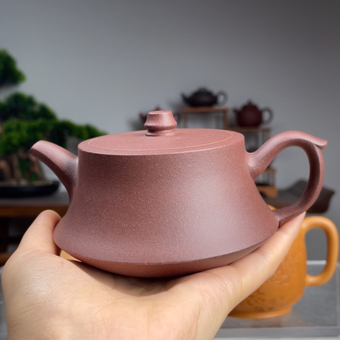 【闪购商品】紫砂茶壶高砂紫泥柱础容量220cc