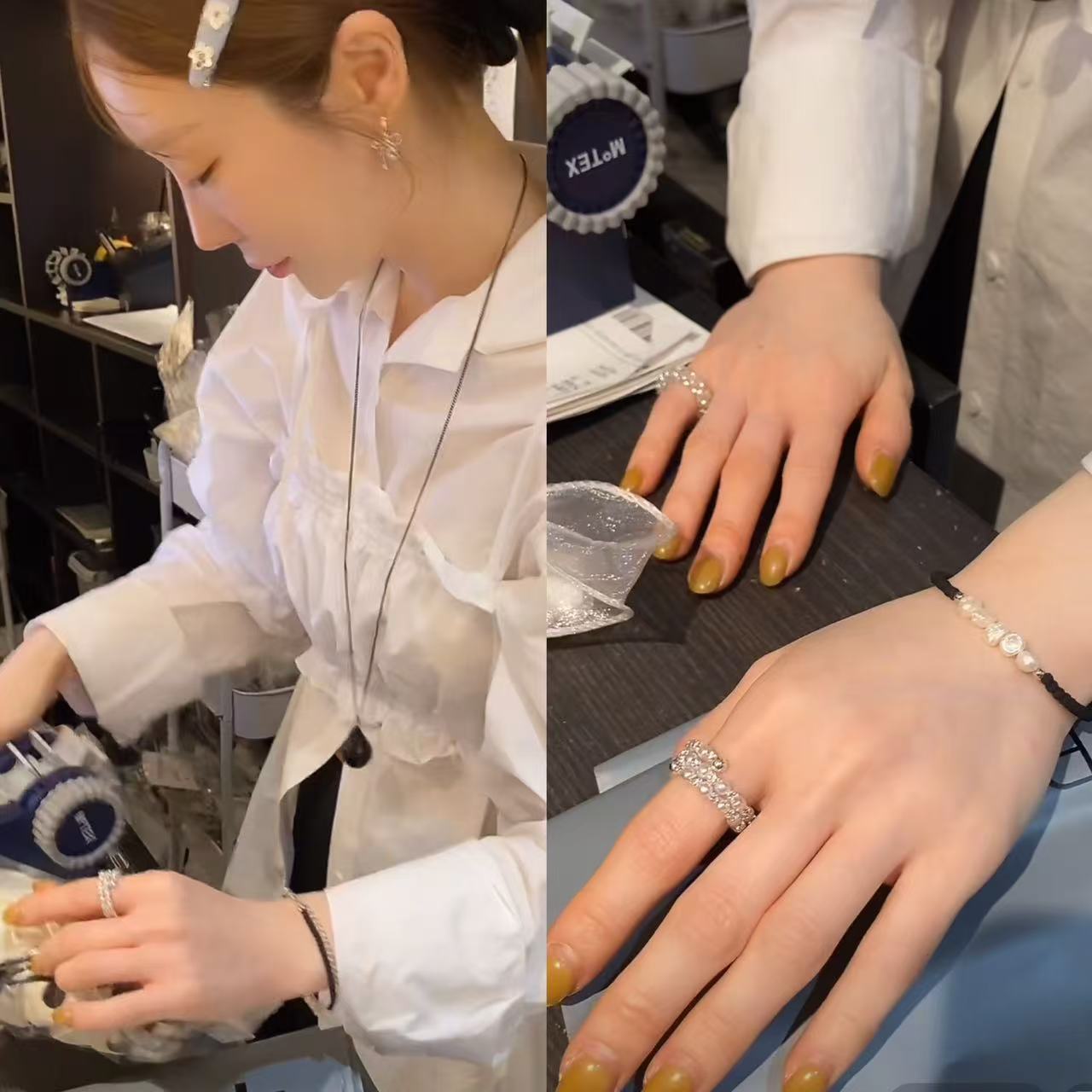 铜合金戒指 东大门欧尼多圈戒指J30