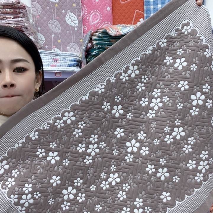 棉咖色雪花纯棉面料