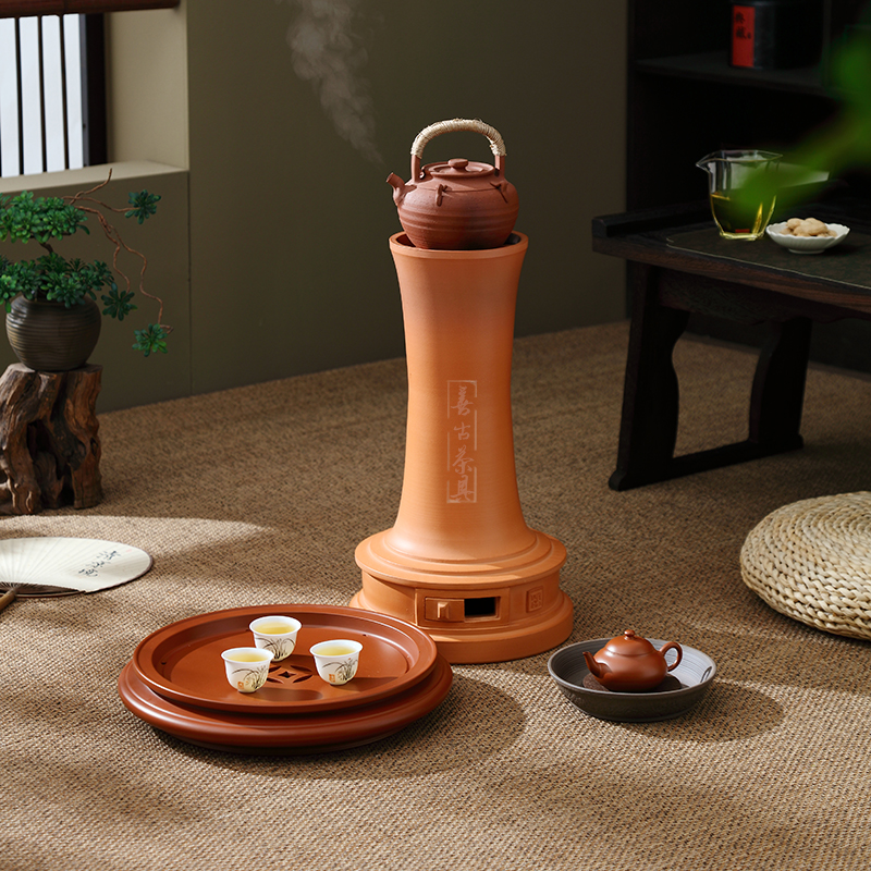 潮州工夫茶炉煮茶炉红泥炭炉风炉仔全手工高炉砂铫碳炉重器小火炉