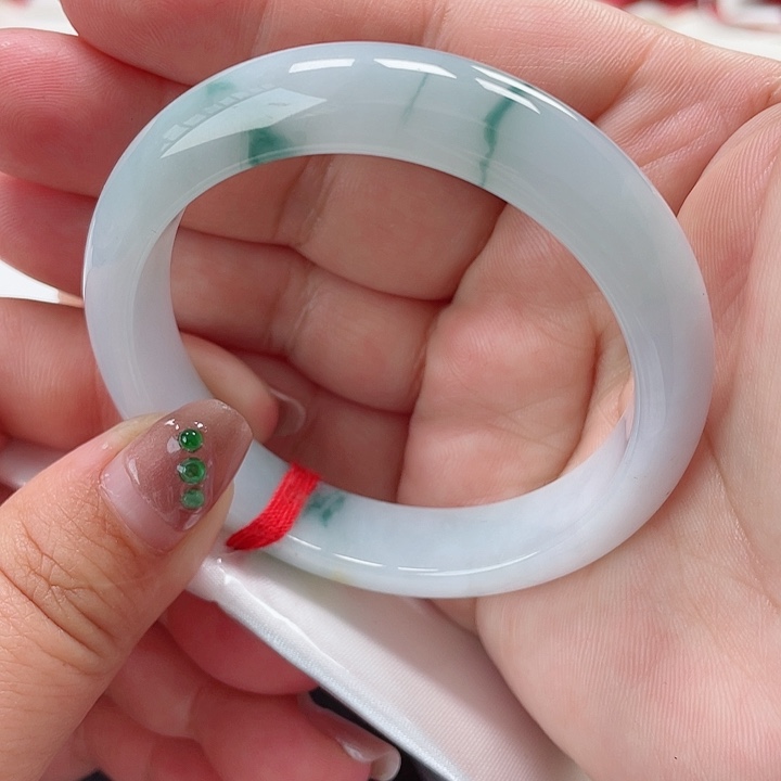 翡翠手镯未镶嵌缅甸翡翠手镯53圈