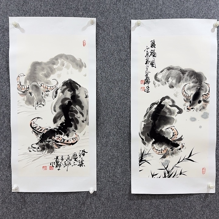 下***茶国画娄鹏老师手绘作品