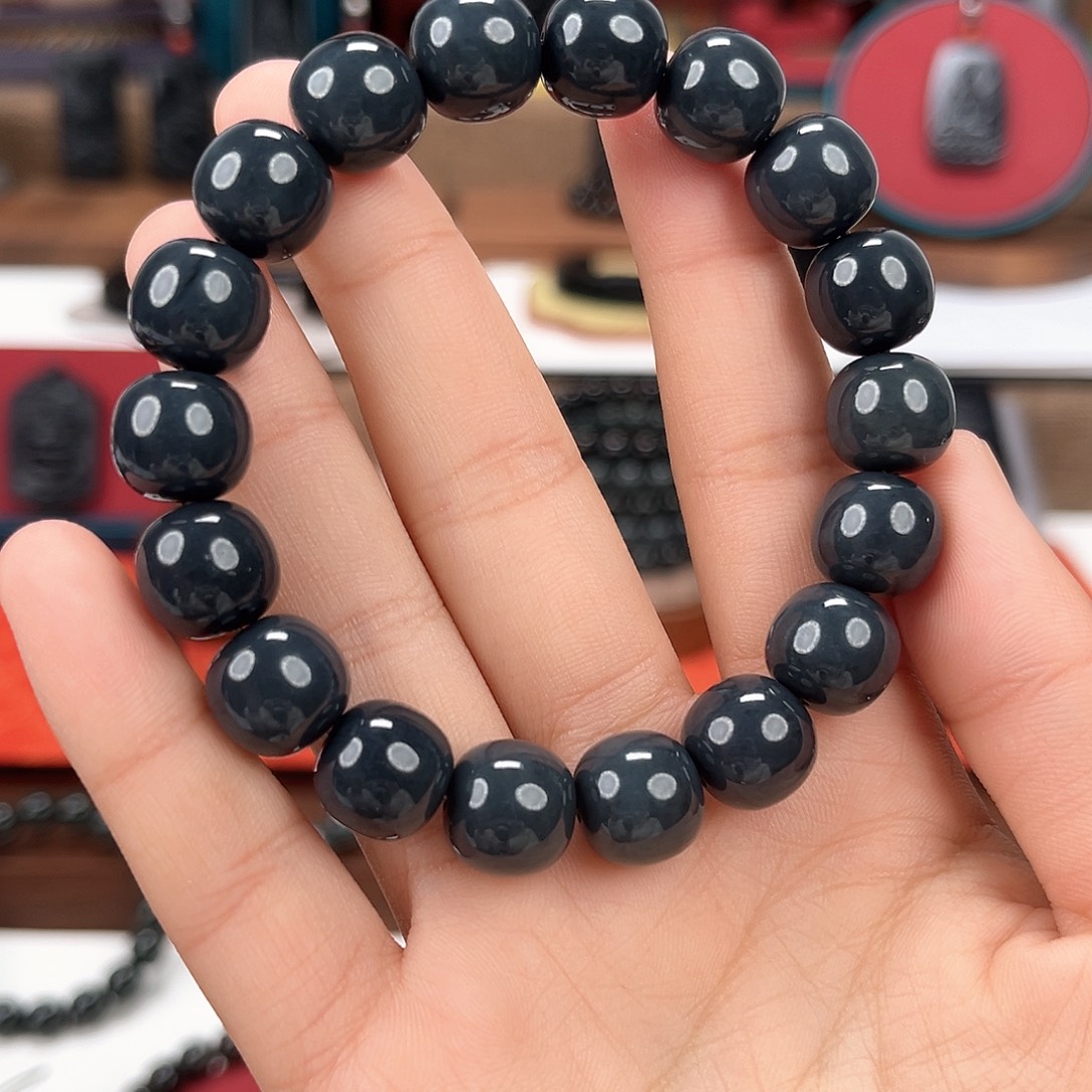 和田玉未镶嵌手串卡12精工老型珠