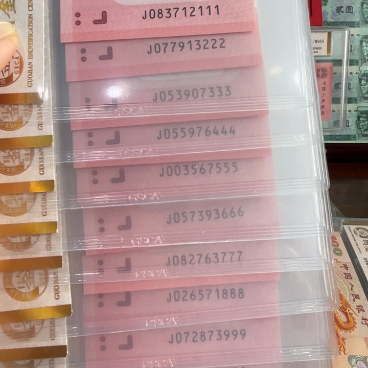 塑料2025年蛇年贺岁纪念钞豹子十连号