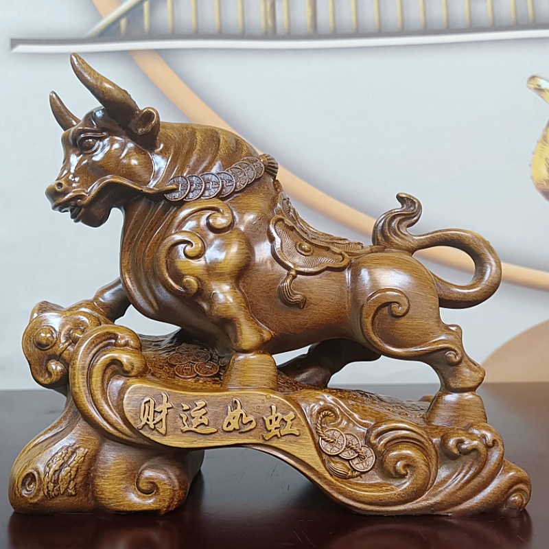 牛摆件财运如虹工艺品客厅玄关酒柜办公室装饰品（新人福利）