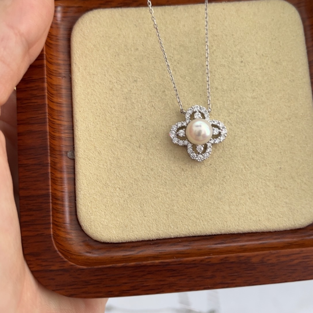 套链银S925镶嵌海水珍珠