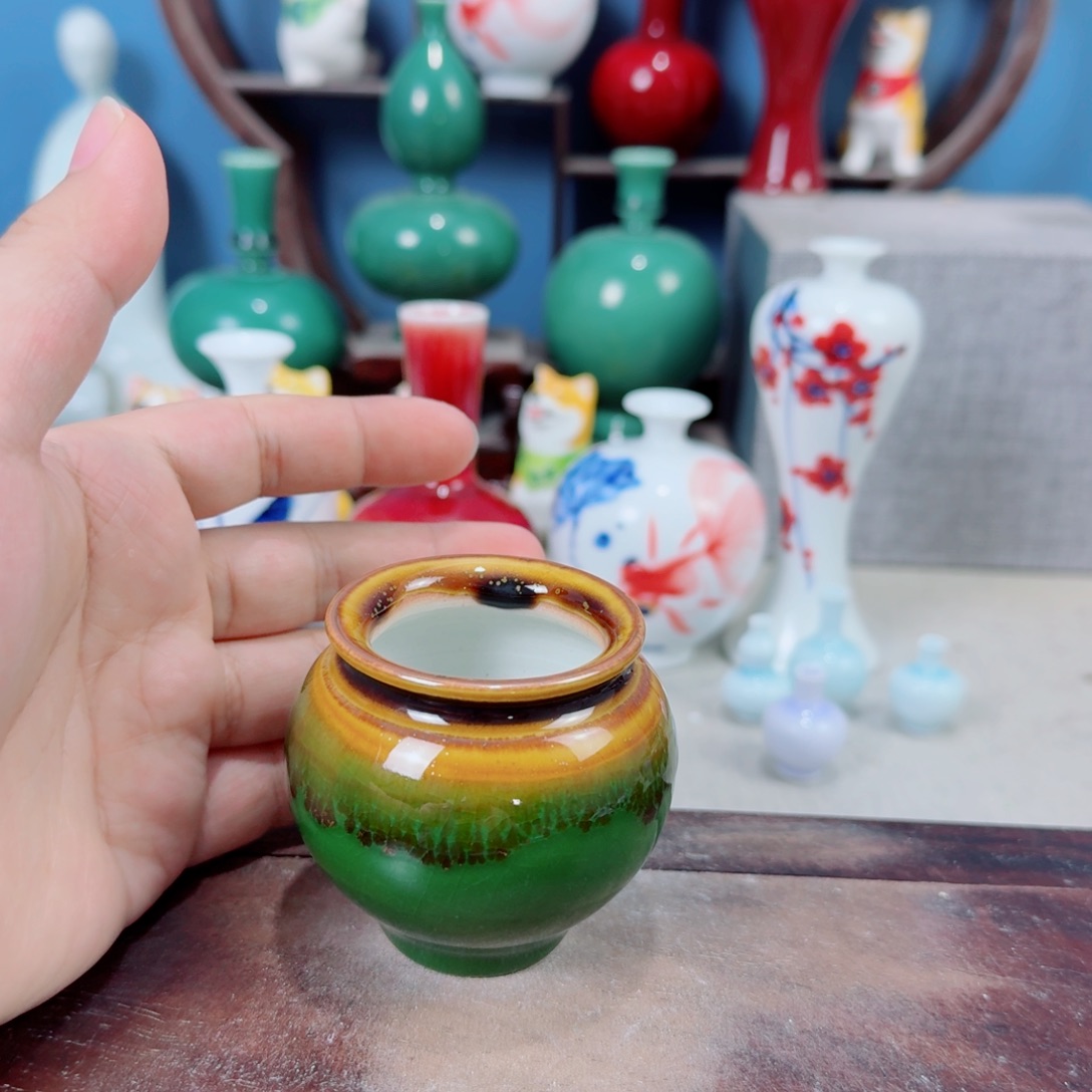 陶瓷手工小花器摆件