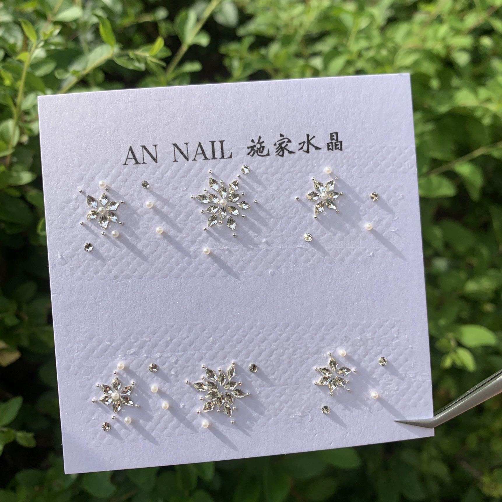 NO.154 施华洛雪花材料包美甲钻 材料包 美甲饰品 圣诞节