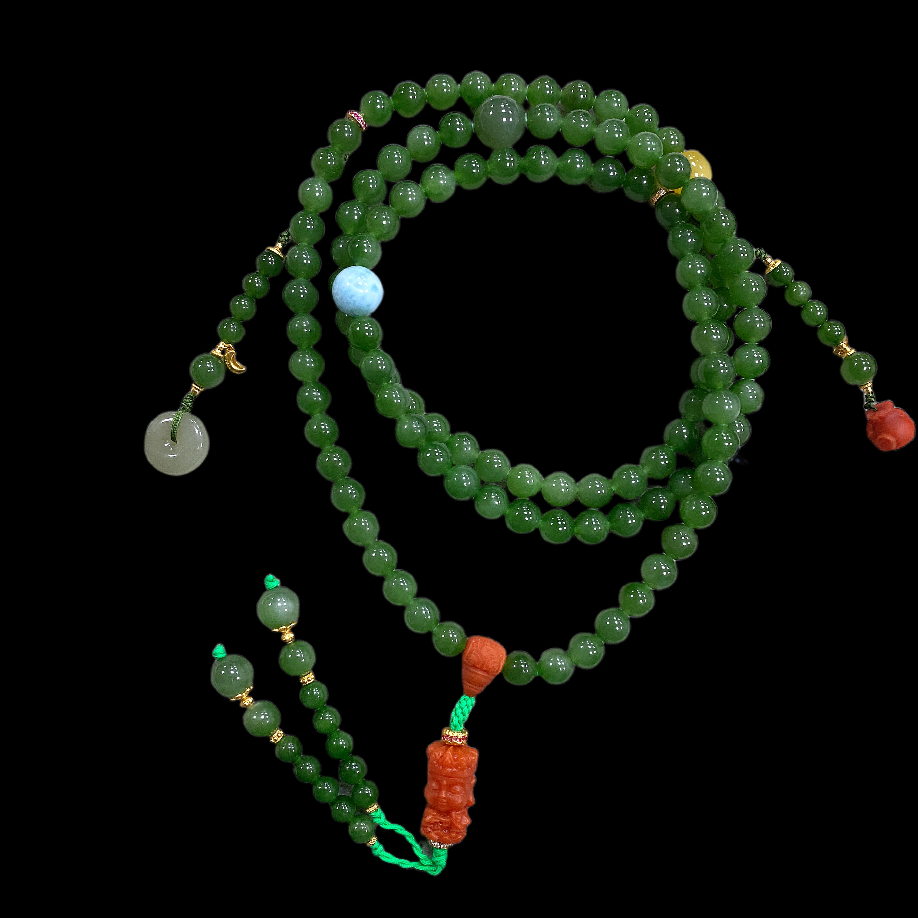 N3799和田玉项链多样性，发一