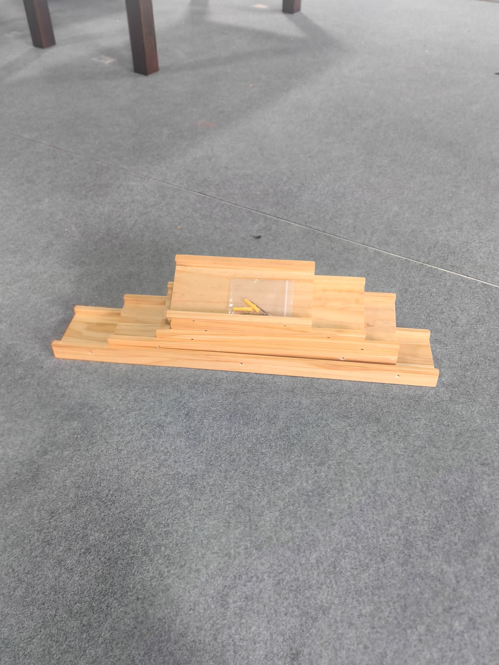 【瑕疵清仓】松木一字型墙上简约搁板免打孔壁挂肥皂架挂墙木北欧