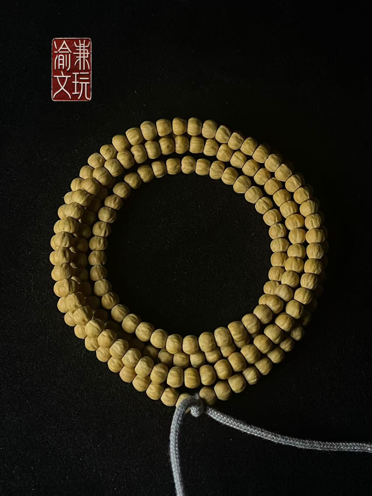 【渝谦文玩】福豆 油皮金豆柏香籽热振百香籽108长串中秋限定