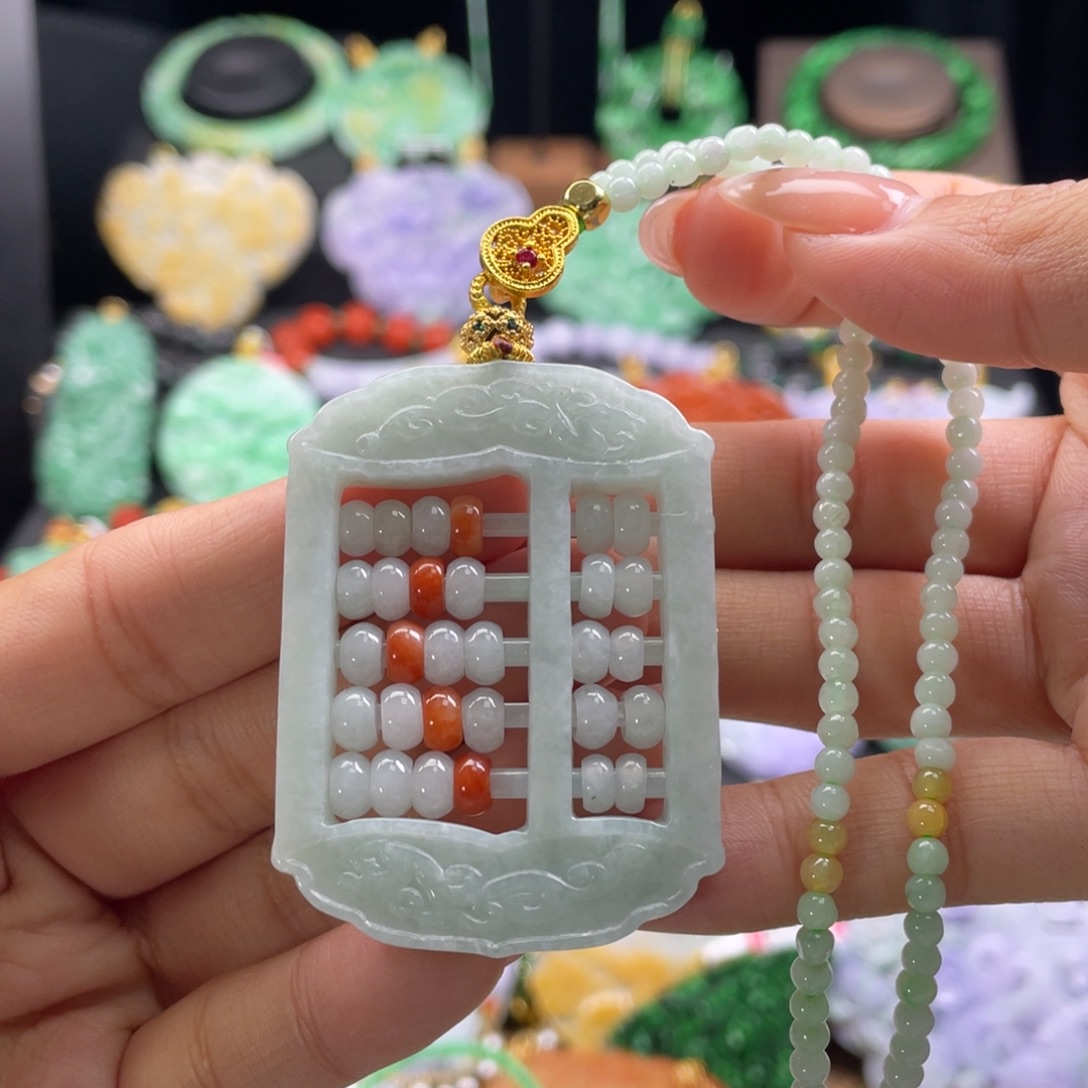 翡翠未镶嵌颈饰代编织