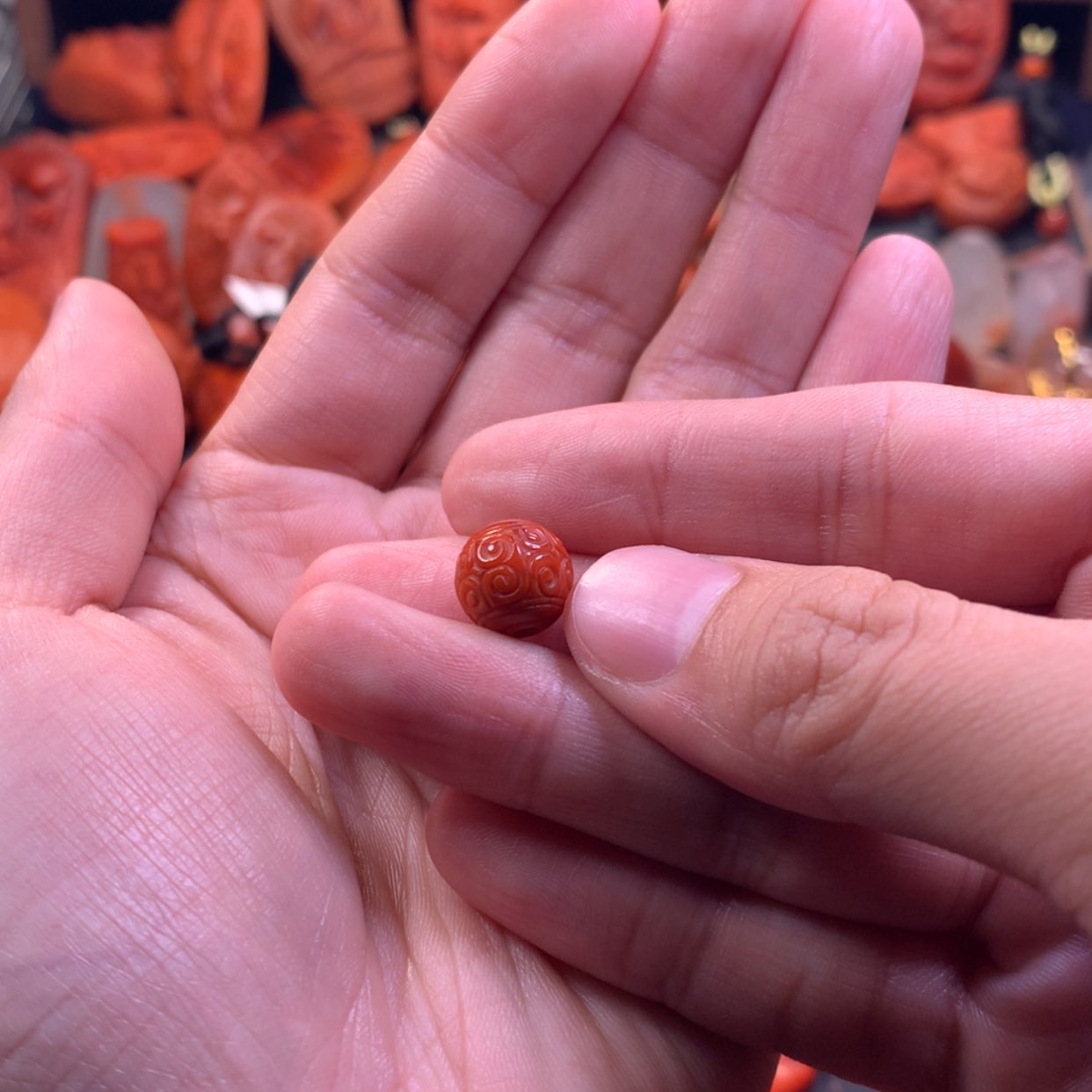 【闪购商品】未镶嵌回纹珠南红玛瑙顺**水