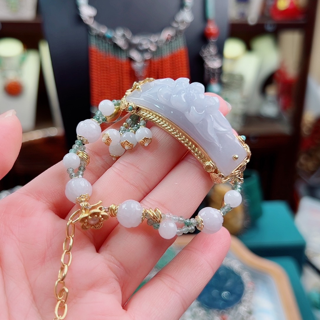 翡翠未镶嵌手链手链