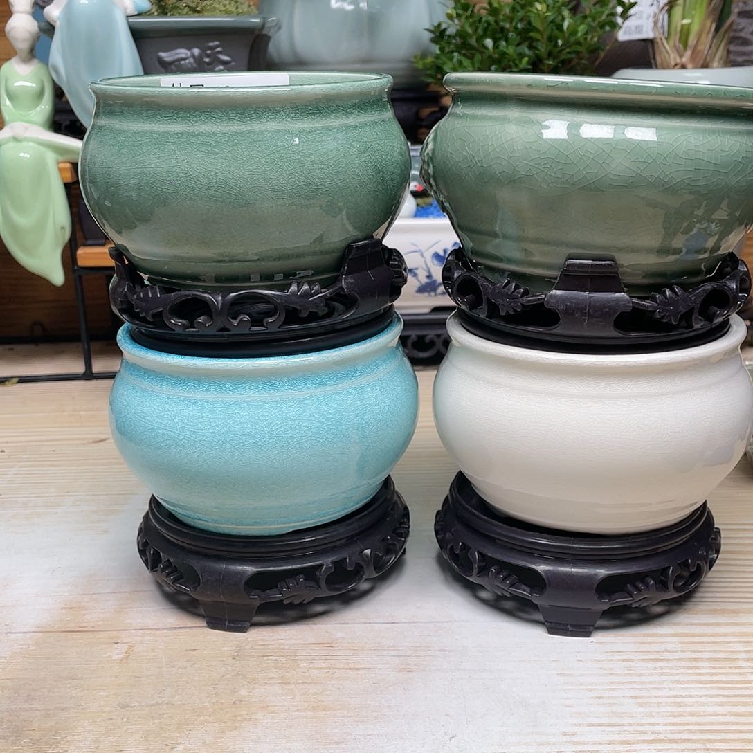 紫砂花盆陶瓷艺术花盆陶瓷