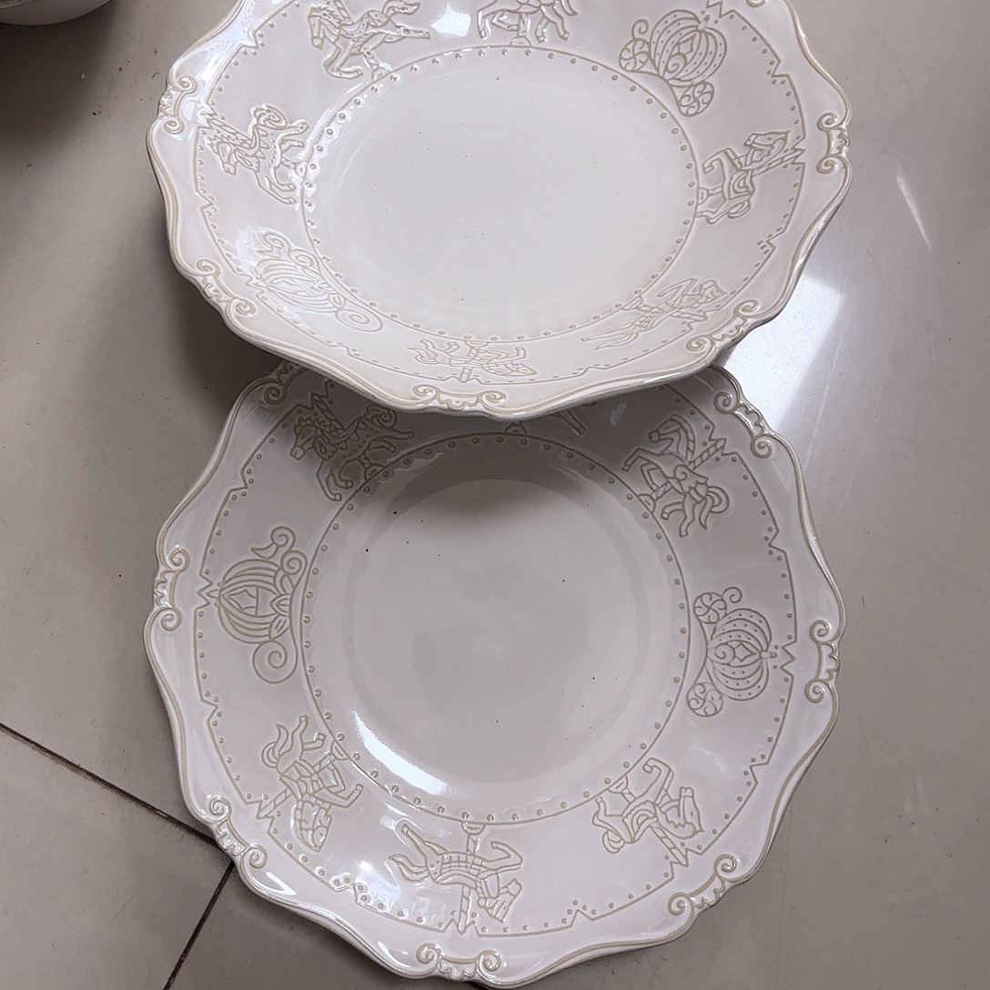 瓷片瑕疵特价陶瓷大深盘