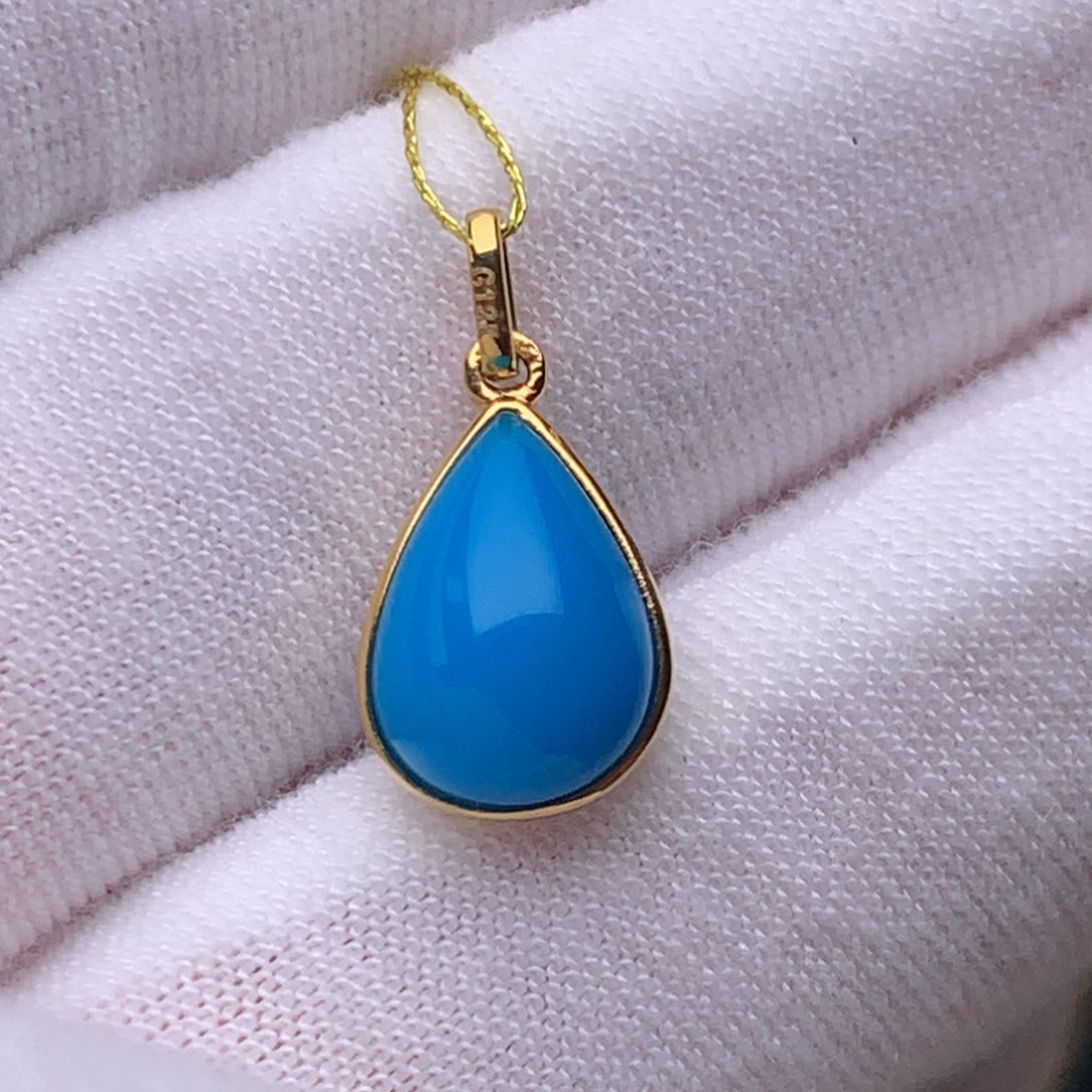 绿松石珠宝奇石18K金镶嵌