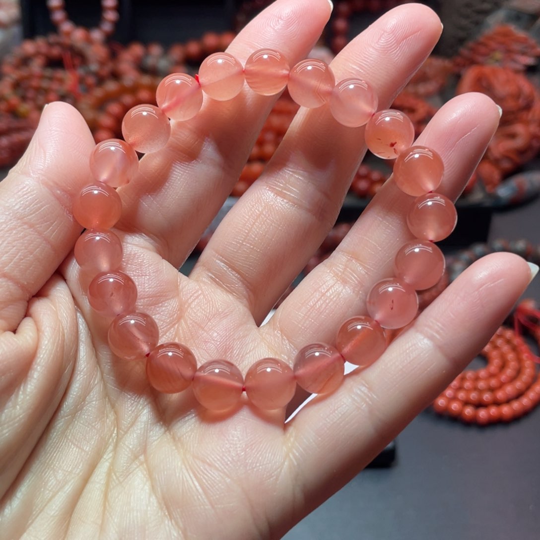 南红玛瑙手链未镶嵌