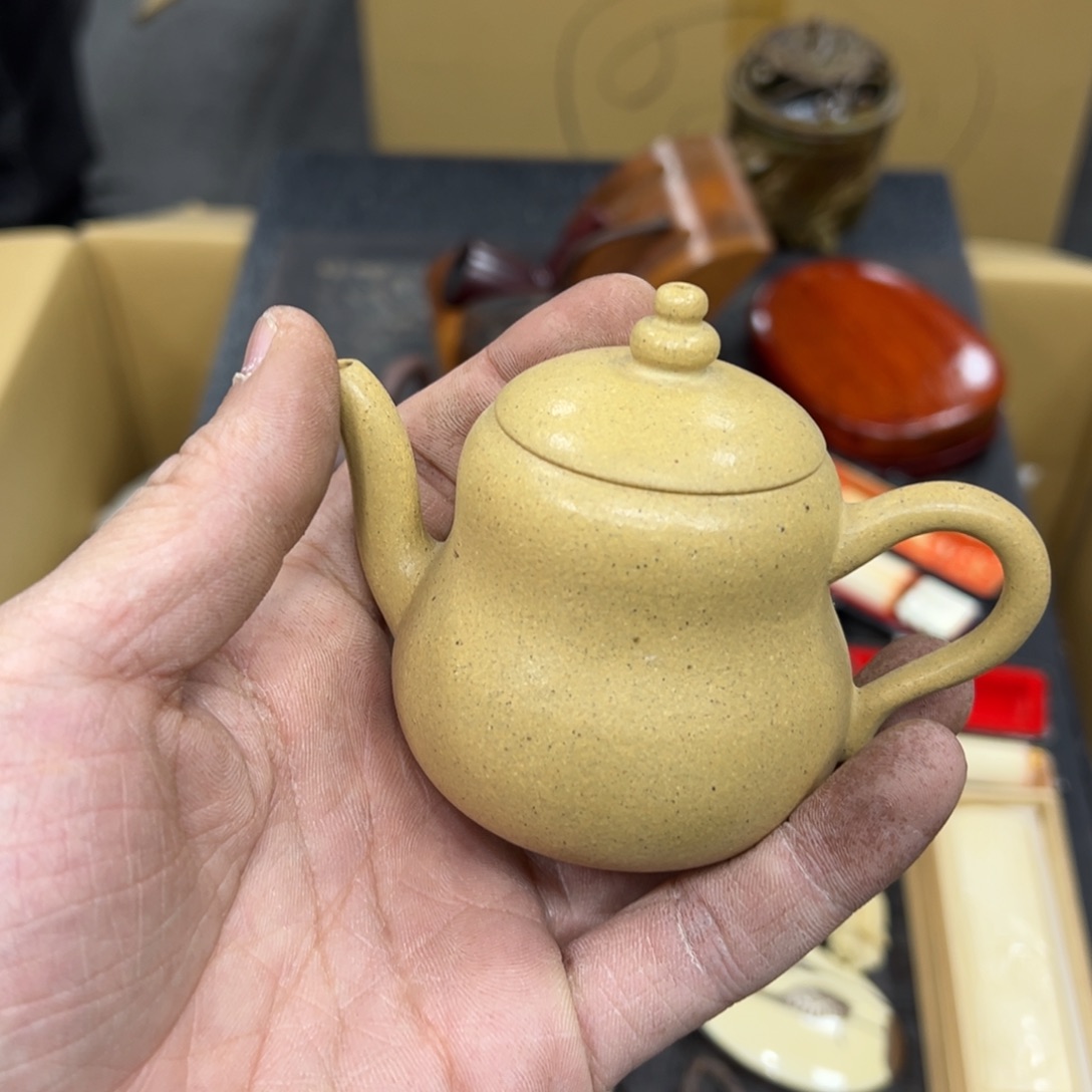 风***清紫砂日本中古工艺品摆件