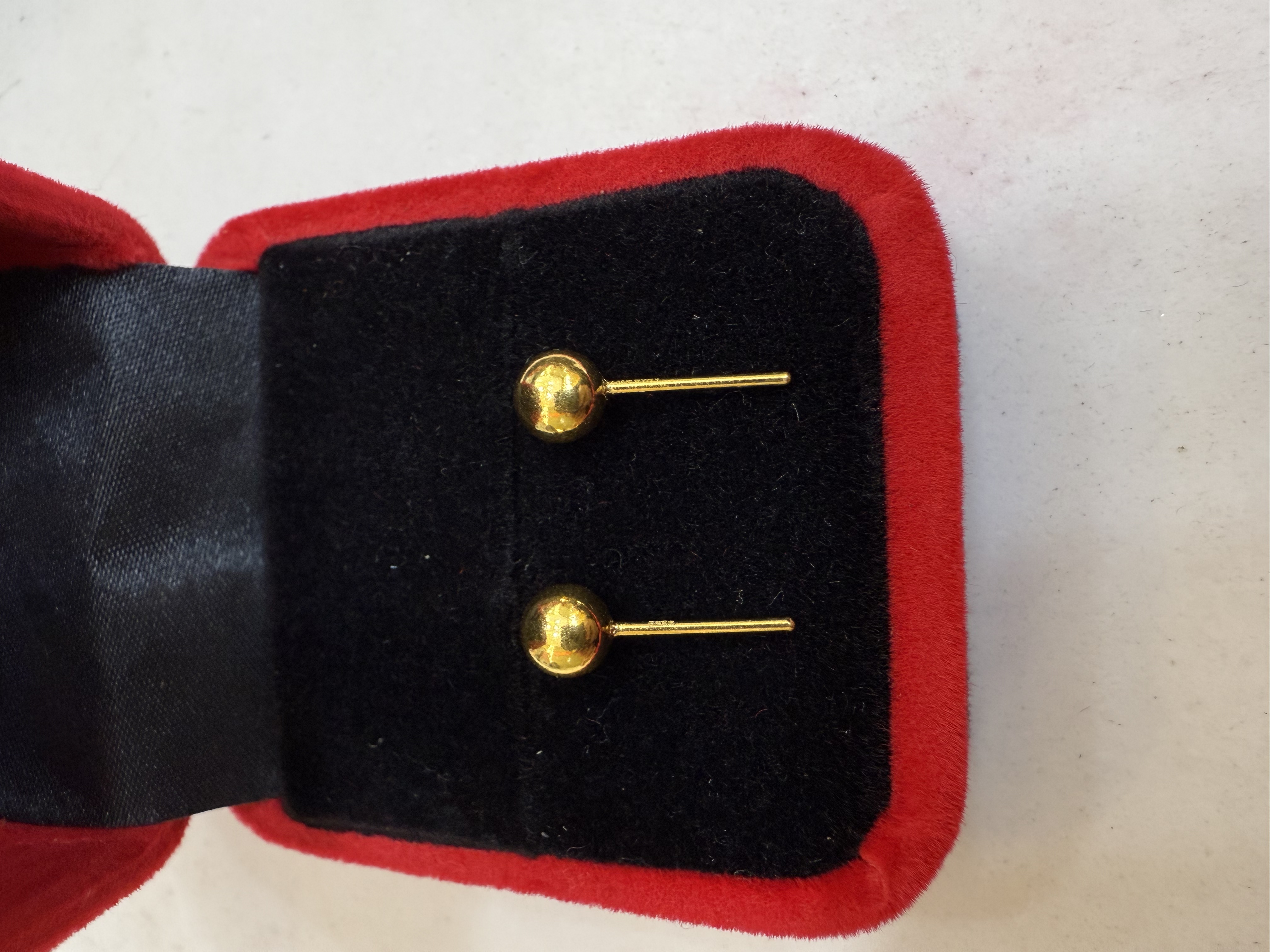 足金光面直针耳钉 真金 假一赔十 抖音国检证书有费用 理性下单